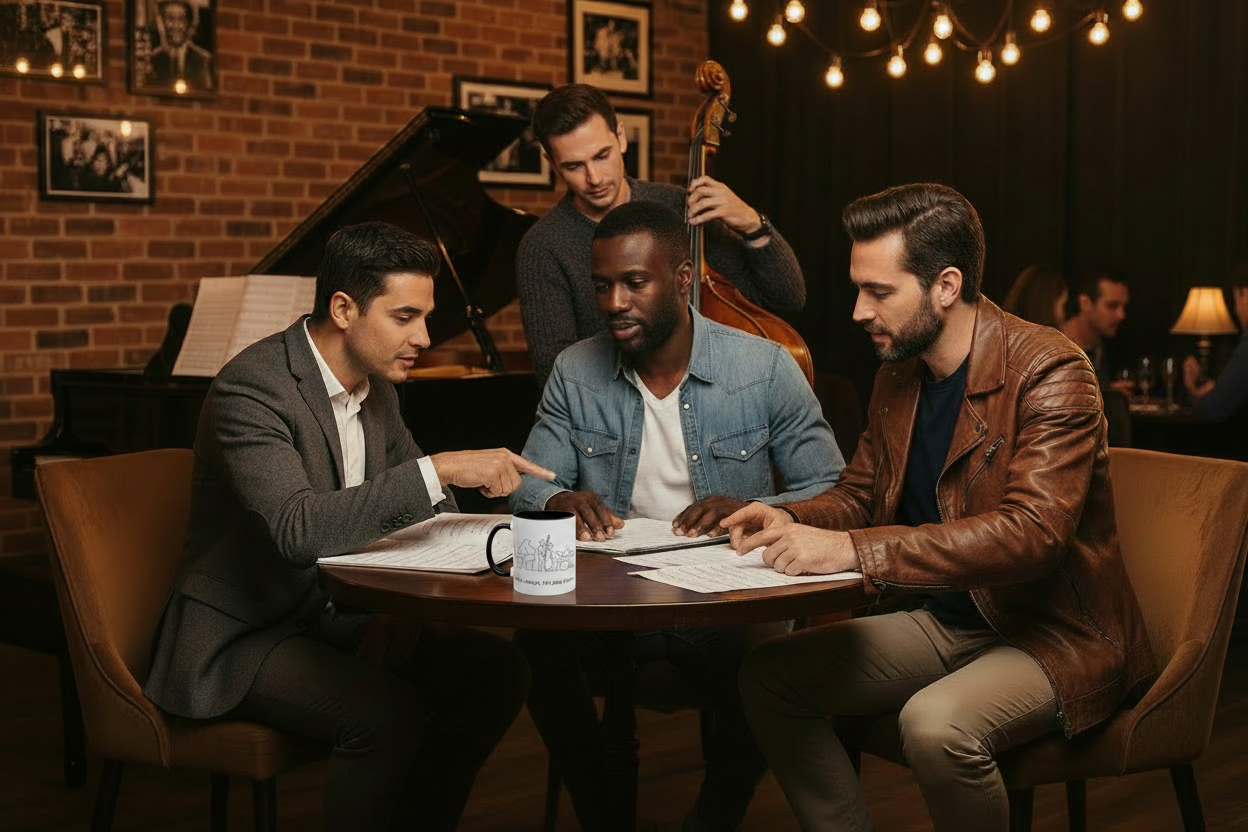 Jazz Club Mug on Table