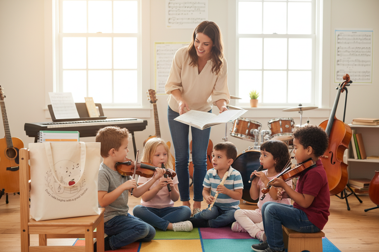 Music Teacher Classroom Lifestyle - Front Bag