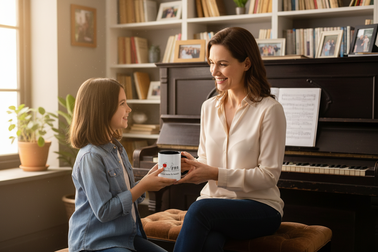 Piano Teacher Gift Mug Lifestyle