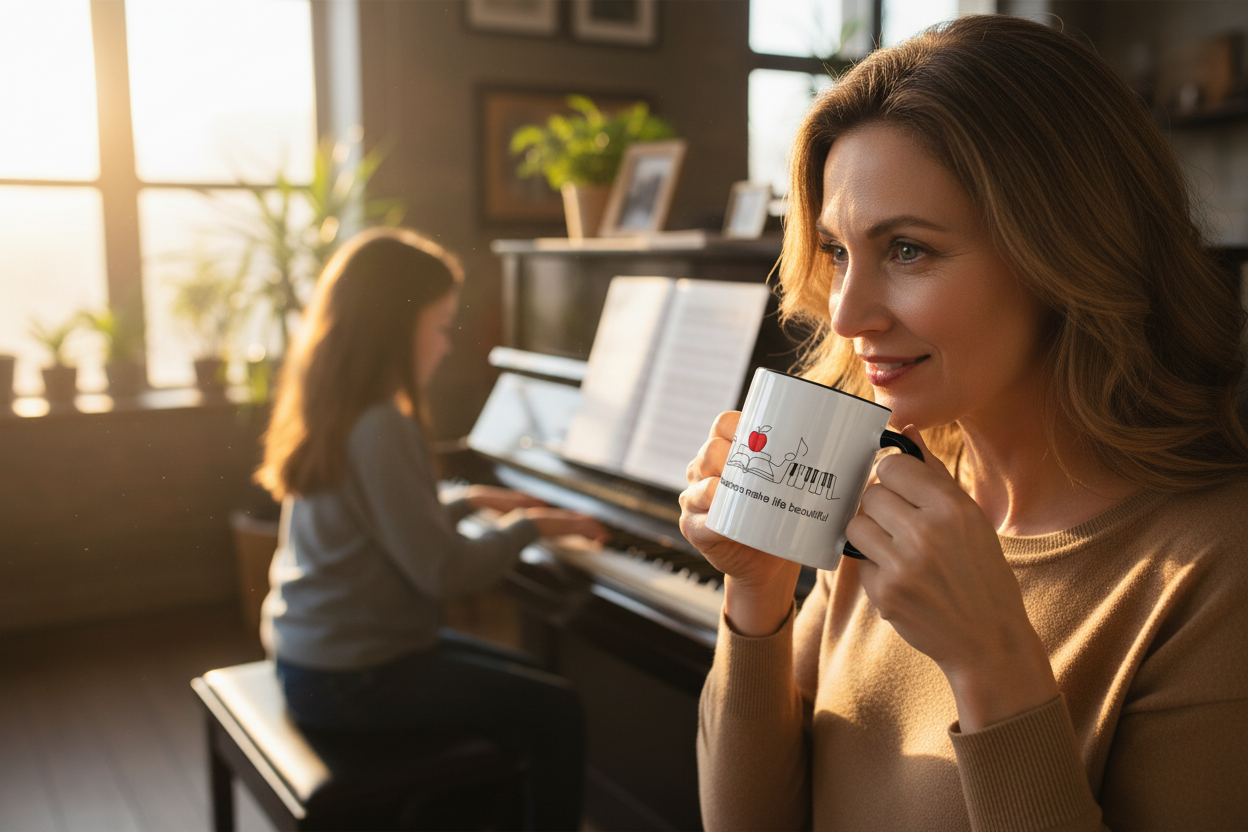 Piano Teacher – Sipping Mug Correct Size