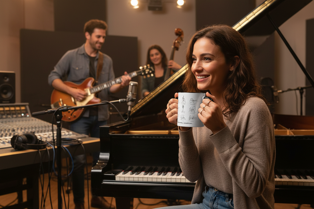 Strong Coffee Smooth Jazz Mug Recording Studio